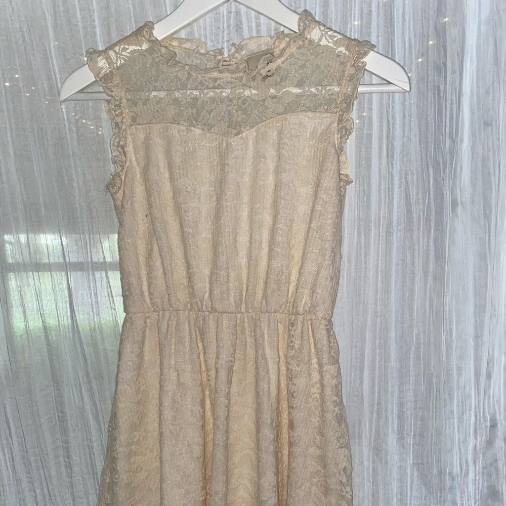 Cream lace girl dress